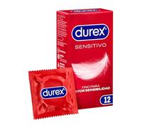 Durex Preservativos Sensitivo Suave, Fino para Mayor Sensibilidad, 12 condones