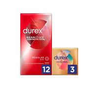 Durex DUREX SENSITIVO CONTACTO TOTAL 12 Ud + DUREX REAL FEEL 3 ud GRATIS