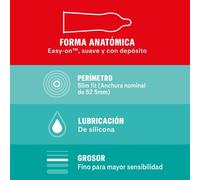 DUREX Sensitivo Slim Fit 10 Unidades - Preservativos Con Ajuste Perfecto Y Sensibilidad Superior