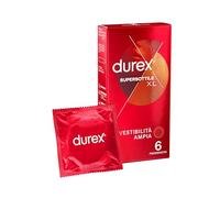 Durex Supersottile XL Profilattico Vestibilità Ampia, 6 preservativi