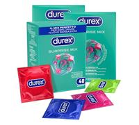 Durex Surprise Mix - Preservativos mixtos Pleasure Max, ultrafino, extra seguro, estimulantes lubricados con base de silicona - 3 paquetes de 40 condones