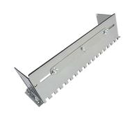 Dureza 201 - Paleta con muescas ajustable de acero inoxidable para azulejos profesionales, aplicación adhesiva y construcción, llana de borde liso