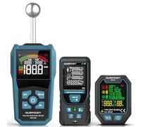 DURFICST Medidor Humedad&Medidor de Distancia Láser&Comprobador de Enchufes | 3 en 1, Medidor de Humedad Detecta 20-40mm, 70m Medidor de Distancia Láser con 4 Unidades, Comprobador de Enchufes con RCD