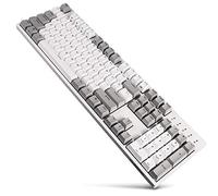 Durgod Taurus K310 Clavier Mécanique de jeu complet - 104 Touches, US Layout, USB C, Touches Doubleshot PBT, Touches Programmables, NKRO Rollover, Windows & Mac (Cherry MX Brown, Blanco)