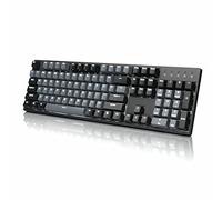 Durgod Taurus K310 Clavier Mécanique de jeu complet - Rétro-éclairage, 104 Touches, US Layout, USB C, Touches Doubleshot PBT, Touches Programmables, Windows & Mac (Cherry MX Red, Gris)
