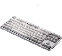 DURGOD Taurus K320 TKL Teclado mecánico para juegos - 88 teclas - Doble disparo PBT - USB tipo C - ISO UK (blanco, cereza Mx marrón)