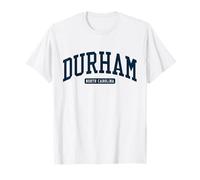 Durham, Carolina del Norte, Carolina del Norte, College, estilo universitario, azul marino Camiseta