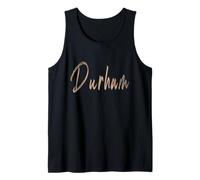 Durham North Carolina Diseño Elegante Vintage Camiseta sin Mangas
