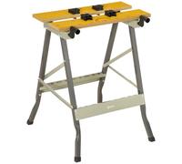 DURHAND Banco de Trabajo Plegable 4 en 1 62,5x60,5x78,5 cm Natural y Gris | Mesa de Trabajo, 4 Abrazaderas Ajustables, 2 Manivelas, 2 Paneles de MDF, para Garaje y Taller, Carga 100 kg