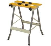 DURHAND Banco de Trabajo Plegable 4 en 1 Mesa de Trabajo con 4 Abrazaderas 2 Manivelas 62,5x60,5x78,5 cm Natural y Gris