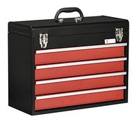 DURHAND Caja de Herramientas de Acero 4 Cajones 51x22x39,5 cm Negro y Rojo