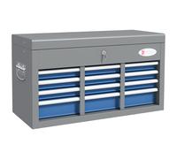 DURHAND Caja de herramientas metálica con 6 cajones y 1 bandeja superior con cerradura y 2 llaves suministradas 2 asas Aosom España