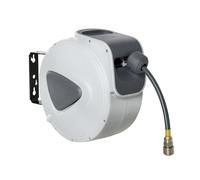 Durhand carrete de manguera de aire comprimido automático de 10 m conector de 1/4'' bsp con soporte para pared giratorio 180° diámetro interno 8x12 mm gris