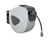 DURHAND Carrete de Manguera de Aire Comprimido Automático de 15 m Conector de 1/4' BSP con Soporte para Pared Giratorio 180 Grados Aosom España