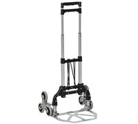 DURHAND Carretilla de Mano Portátil para Escalera con Ruedas Carga 70kg Aosom España