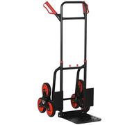 DURHAND Carretilla Plegable para Escalera con Ruedas Carga 120kg Carretilla de Mano Portátil para Entrega Almacenes Mercado Mudarse Aosom España