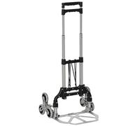 DURHAND Carretilla Plegable para Escalera con Ruedas Carga 70kg Plata