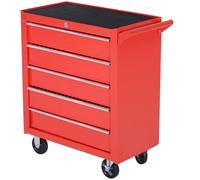 DURHAND Carro de Herramientas con Ruedas Cerradura tipo Mueble de Almacenamiento para Garaje y Hogar de Acero 69x33x75cm
