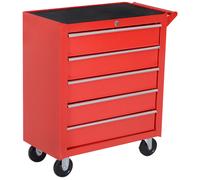 DURHAND Carro de Herramientas con Ruedas para Taller Garaje y Hogar Chapa de Acero Rojo