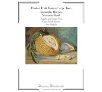 Durian Fruit from a Large Tree, Sarawak, Borneo Cross Stitch Pattern - Marianne North - Regular Size Edition: Regular and Large Print Cross Stitch Pattern