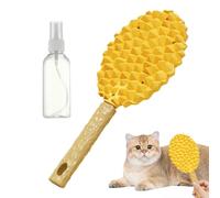 Durian-Shaped Pet Grooming Brush with Spray Bottle, Soft Massage Comb for Cats, Dogs, and Kittens, Non-Slip Handle, Ideal for Short-Haired Pets