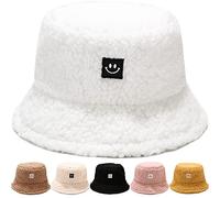 DURINM Sombrero del Pescador de Felpa Piel Sintética Encantador Gorro de Pescador Suave y Esponjoso Manténgase Abrigado en Invierno Sombrero de Pesca para Senderismo Camping