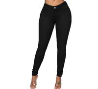 DURINM Vaqueros Elásticos Mujer Skinny Slim Jeans Elasticos Leggins con Bolsillos Elastica Cintura Alta Deportivos Push up Nina Comodos Jeggins Pants