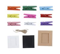Durlo 10 mini marcos de fotos de papel para decoración de pared, tamaño 2x3, en marrón, negro y blanco.