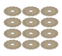 Durlo 12 arandelas redondas de latón para placa trasera, junta de bronce antiguo, herrajes clásicos para muebles, cajones, cómodas y decoración de armarios.