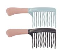 Durlo 2 peines de dientes anchos, peines profesionales, para rizos, cepillo para el cabello y cepillo para secado con secador para cabello rizado y ondulado.