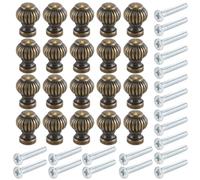 Durlo 20 mini pomos vintage para gabinete con tornillos para puertas, cajones y joyeros.