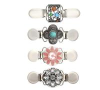 Durlo 4 Broches Para Suéter, Estilo Vintage, Para Chal, Bufanda, Cárdigan, Suéter, Broche Con Cremallera Para Mujer, Blusa, Bufanda.