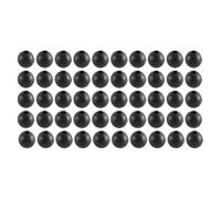 Durlo 50 cuentas redondas de silicona suave de gel para pesca, de 6 mm, color negro, con orificio interior de 1 mm.