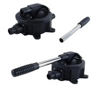 Durlo Bomba de achique manual con mango de acero inoxidable, bomba de diafragma manual autocebante para diésel, aguas residuales, agua salada y agua de achique.