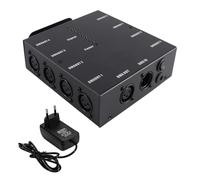 Durlo Divisor DMX inalámbrico, divisor óptico DMX512 de 8 vías, amplificador de señal para iluminación de escenario, consola de escenario, fiestas, DJ, clubes, discotecas y karaokes.