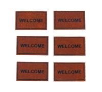 Durlo Felpudo de bienvenida para casa de muñecas en miniatura a escala 1/12, con detalles exquisitos para decorar la sala de estar de la casa de muñecas, como adorno.