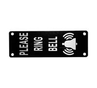 Durlo Letrero "Por Favor, Toque El Timbre", Adhesivo Para Timbre, Letrero Para Puerta Personalizado, Metal Y Aluminio, 5 X 15 Cm