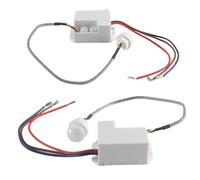 Durlo Mini sensor PIR para interiores, empotrable en techo, detector de movimiento infrarrojo con retardo ajustable, iluminación de bajo consumo.