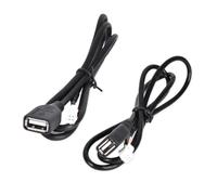 Durlo Paquete de 2 adaptadores de cable USB para coche, cable de extensión USB universal de 6 pines para radio estéreo de coche de 15 pulgadas.