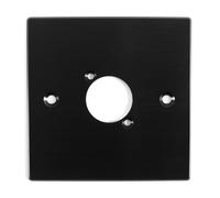 Durlo Placa de pared de aluminio cepillado de 86 x 86 x 2 mm, serie D, orificio para 1 orificio, compatible con Neutrik, HDMI, USB, RJ45, BNC, RCA, XLR.