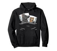 Durmiendo Pastor Alemán Negro Con Juguete Amantes De Perros Lindo Sudadera con Capucha