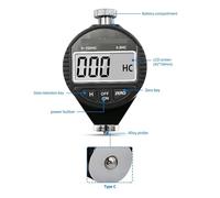 Durmómetro Portátil Durómetro digital, probador de dureza, medidor A/C/D for plástico, cuero, caucho y múltiples resinas(HC)