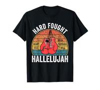 Duro luchó a través del infierno Hallelujah Vintage Boxer Camiseta