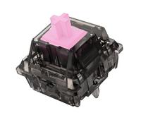 DUROCK Interruptores de teclado lineales, conmutador lineal L3 de vástago rosa cremoso de 65 g, resorte chapado en oro, carcasa ahumada transparente lisa, interruptores de 5 pines para teclado mecánico (L3 65 g, interruptor ahumado, 70 unidades)