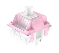 DUROCK Interruptores táctiles de luz de loto blanco, carcasa superior de mezcla de PC modificada y carcasa inferior de nailon, poste más largo modificado de 56 g de resorte largo para teclado mecánico (interruptor de loto blanco, 90 piezas)