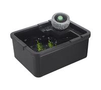 Duroecsain Acuarios para peces Betta - Decoración de cafetería - Antiguo acuario hidropónico con iluminación y bomba USB para peces Betta camarones y acuapónica para dormitorio y hospital