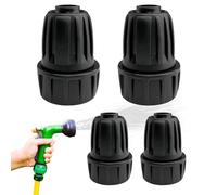 Duroecsain Adaptador para manguera de riego, 4 unidades, diseño de púa bloqueado seguro, piezas antipérdida, conectores para tubos de riego por goteo, para terrenos agrícolas, patios, terrazas