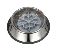 Duroecsain Alimentación Lenta para Perros | Alimentador Anti-Asfixia, Cuencos para alimentación de Mascotas de Silicona y Acero Inoxidable - para Perros, Cachorros, Gatos, de Todas Las Razas