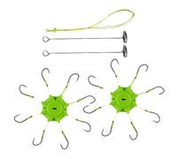 Duroecsain Anzuelos de, anzuelos Redondos para Peces de mar y río, Accesorios de Robusto, portátil para Lagos, ríos, Kayaks, Barcos, Principiantes y Expertos en Estanque