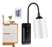 Duroecsain Apliques de pared con pilas, lámpara LED de 16 colores - Luces de pared para decoración de salón - Para dormitorio, sala de estar, oficina, apartamento hotel restaurante bar casa de campo